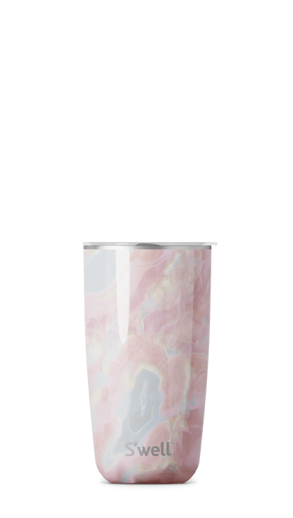 Geode Rose Tumbler with Lid 18oz