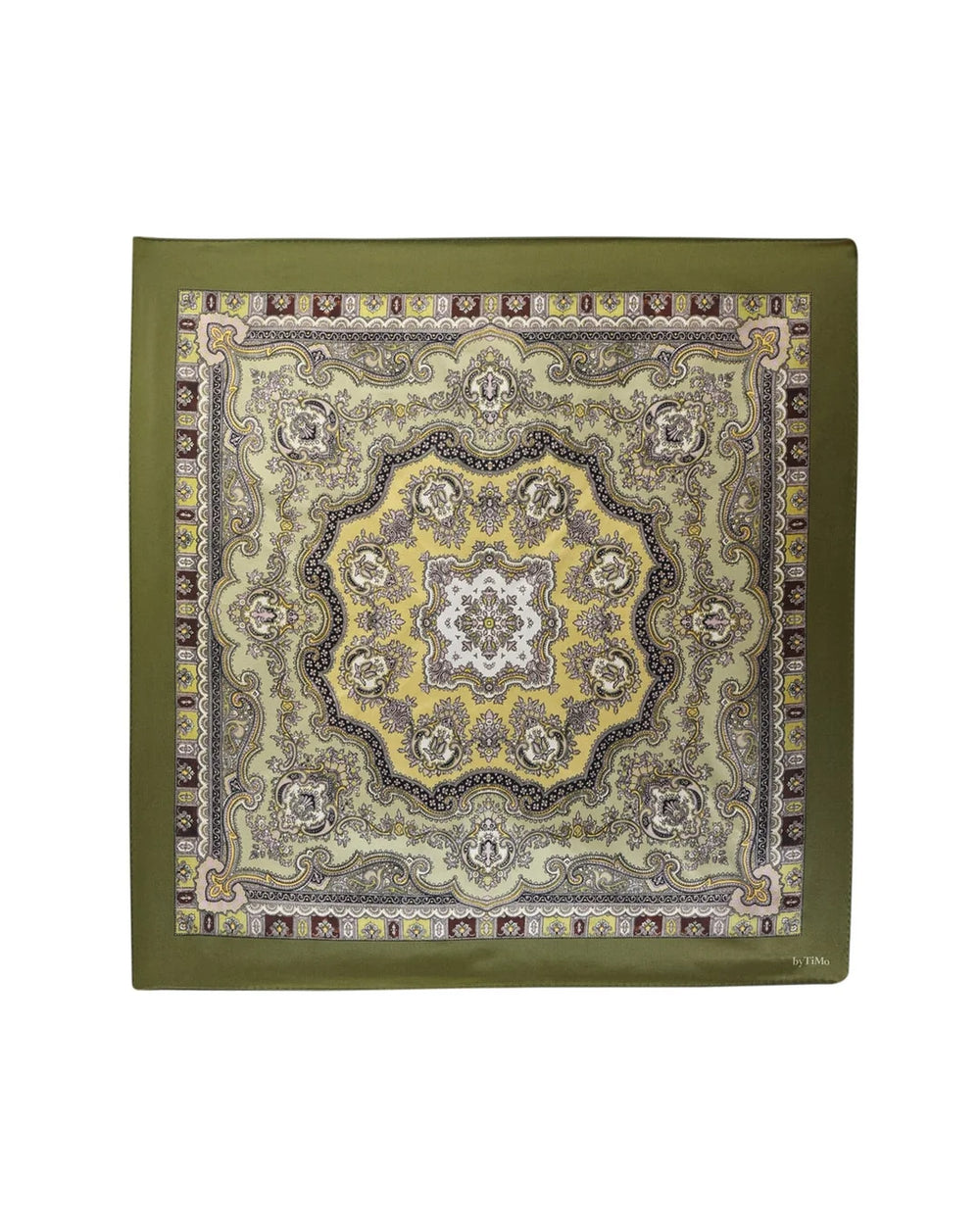 Silk Scarf 60x60 Forest Paisley