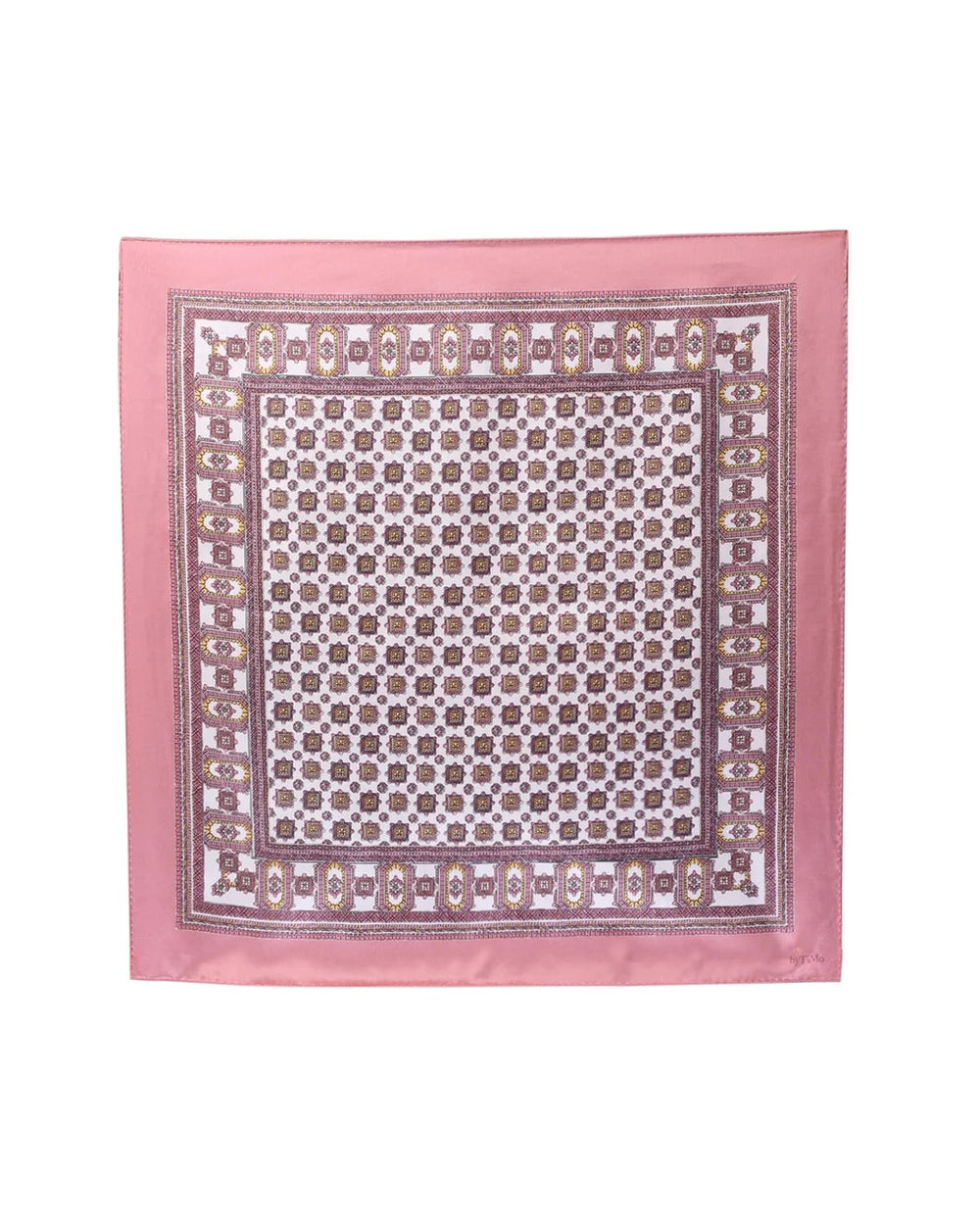 Silk Scarf 60x60 Blush Paisley