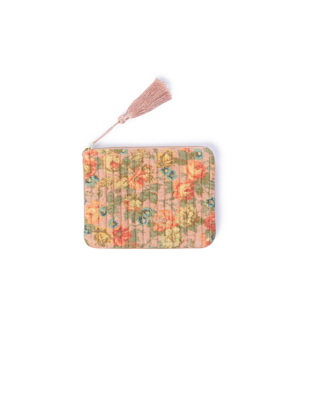 Zipper Pouch Velvet Bright Garden