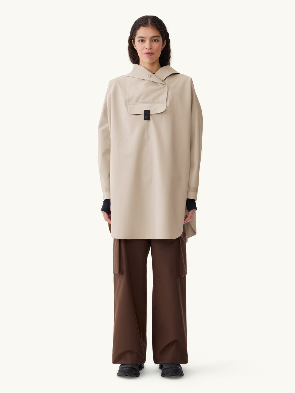 Bergen poncho Beige