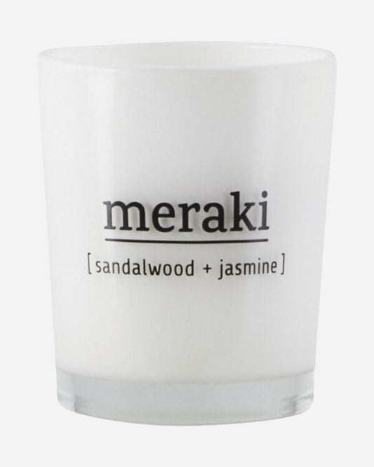 Meraki Scented Candle - Sandalwood & Jasmine 15g - hvittrad.no