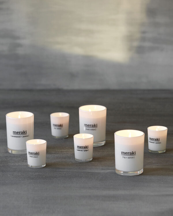 Meraki Scented Candle - Sandalwood & Jasmine 15g - hvittrad.no