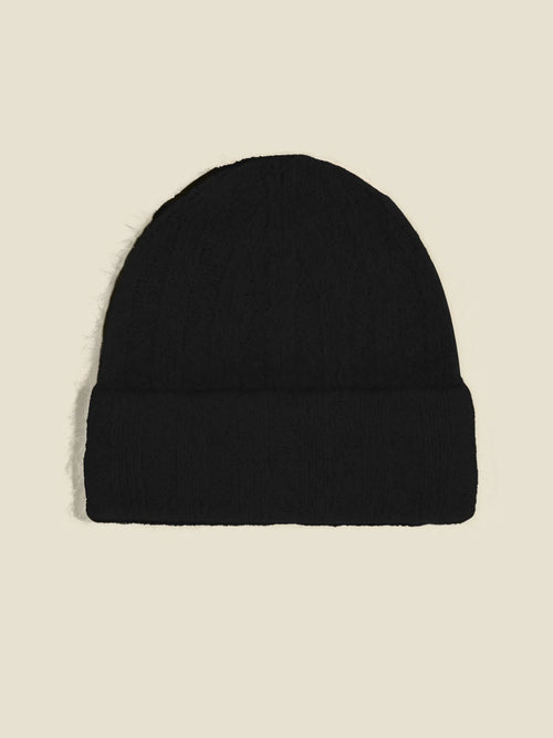 Erica Fluffy Beanie Black