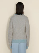 Holzweiler Anja Stripe Sweater Blue Stripe - hvittrad.no