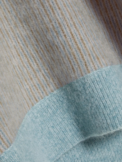 Holzweiler Anja Stripe Sweater Blue Stripe - hvittrad.no