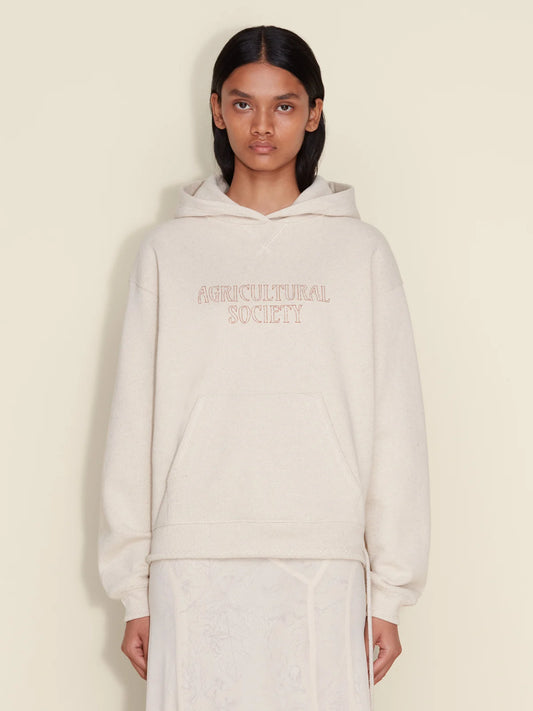 Holzweiler W. Tide Society Hoodie Sand Mix - hvittrad.no