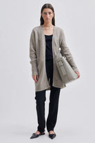 Second Female Brook Knit Cape Roasted Cashew - hvittrad.no