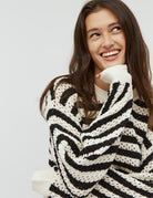 Mbym Atarah-M Kylo Knit Black Sugar Stripe - hvittrad.no