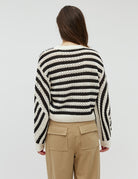 Mbym Atarah-M Kylo Knit Black Sugar Stripe - hvittrad.no