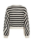 Mbym Atarah-M Kylo Knit Black Sugar Stripe - hvittrad.no