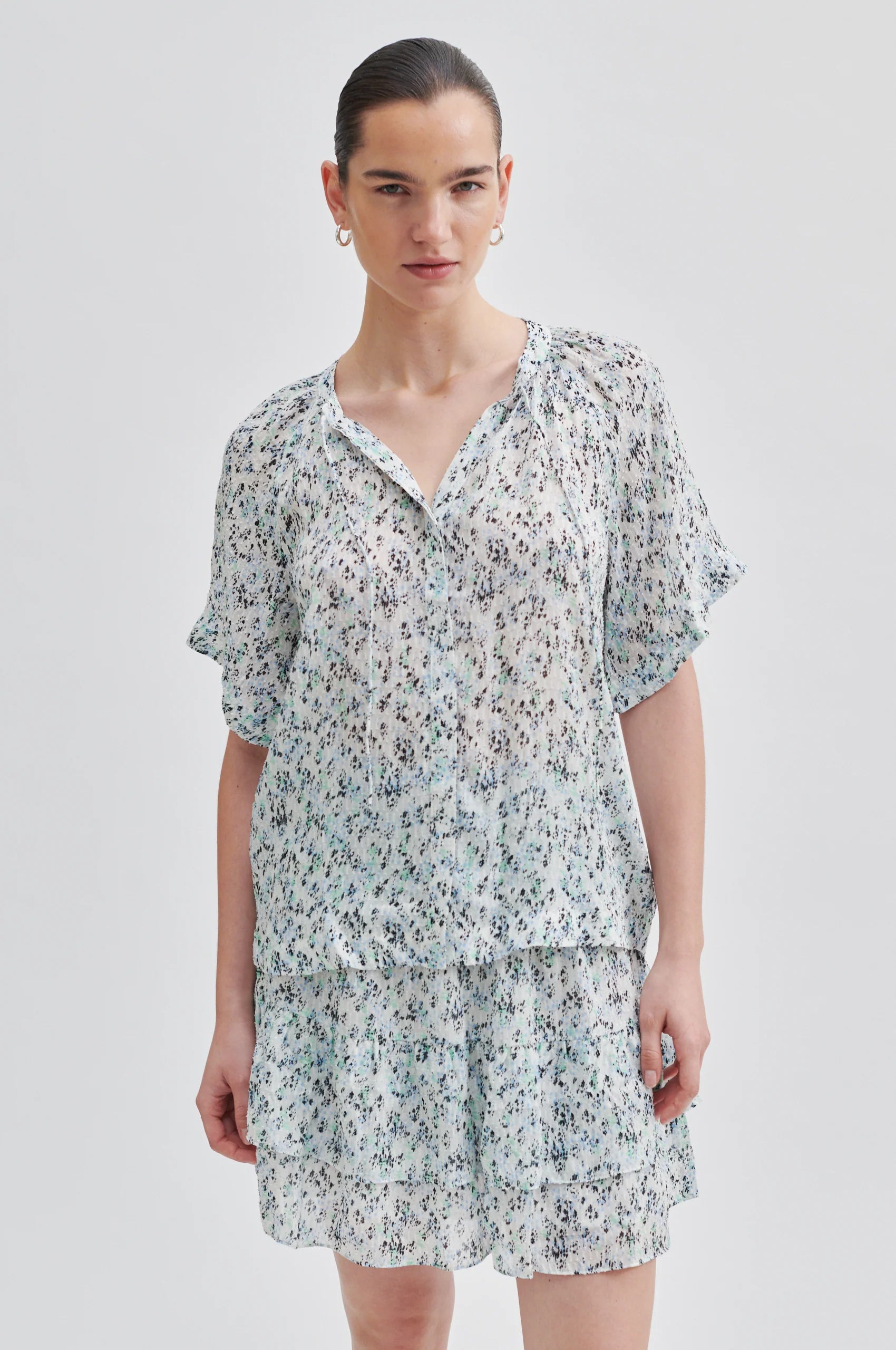 Second Female Elle Shirt Alaskan Blue - hvittrad.no