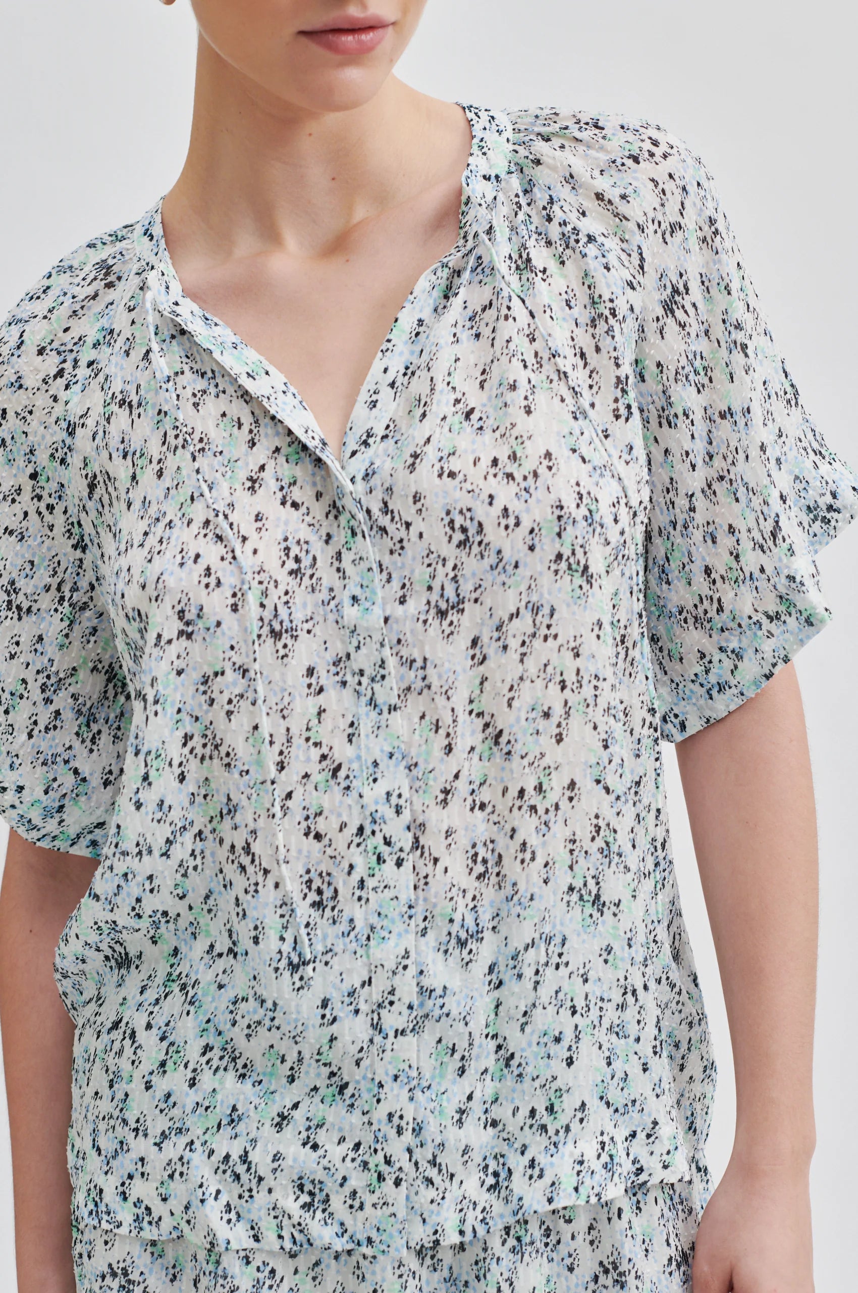 Second Female Elle Shirt Alaskan Blue - hvittrad.no