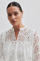 Second Female Stefanie Blouse White - hvittrad.no