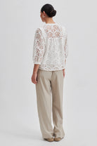 Second Female Stefanie Blouse White - hvittrad.no