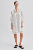 Second Female Stefanie Dress White - hvittrad.no
