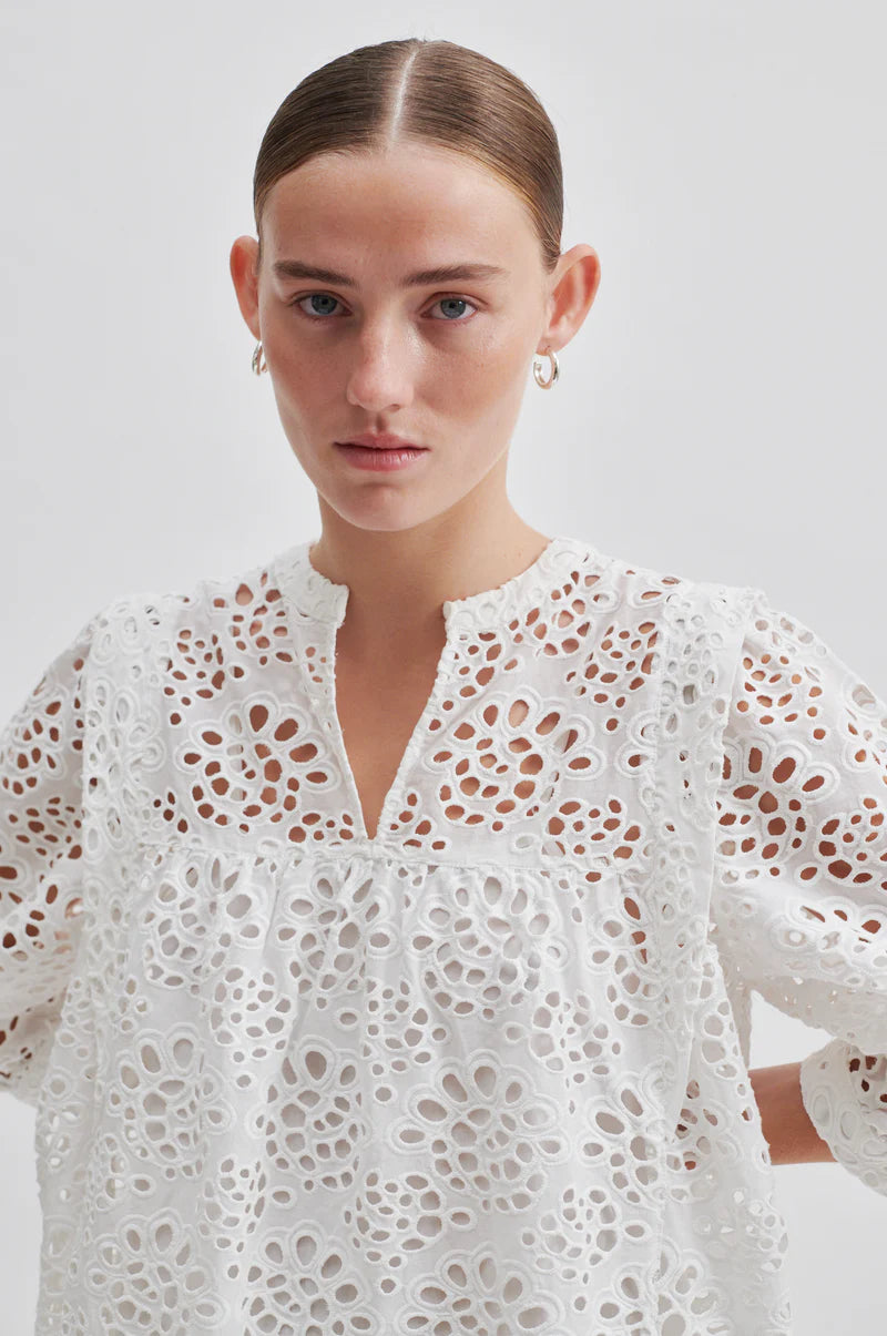 Second Female Stefanie Dress White - hvittrad.no