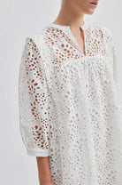 Second Female Stefanie Dress White - hvittrad.no