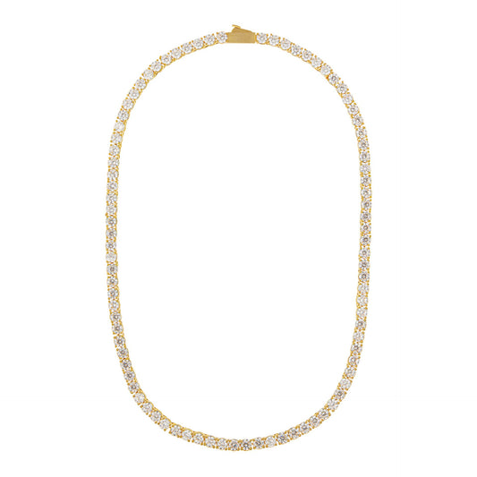 Tennis Necklace Pale Gold