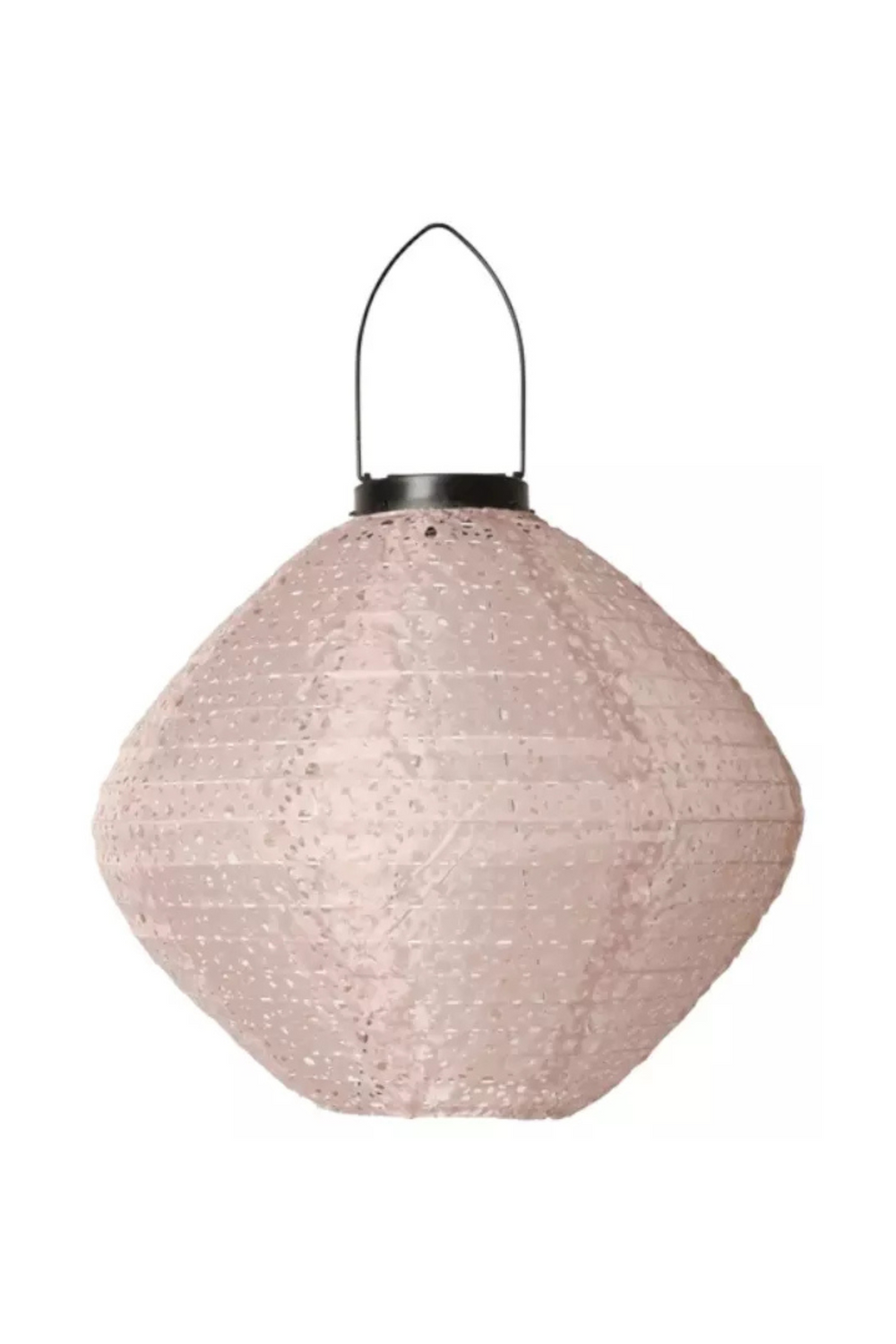 Lanterne m/solar Snurretop Lys Rosa