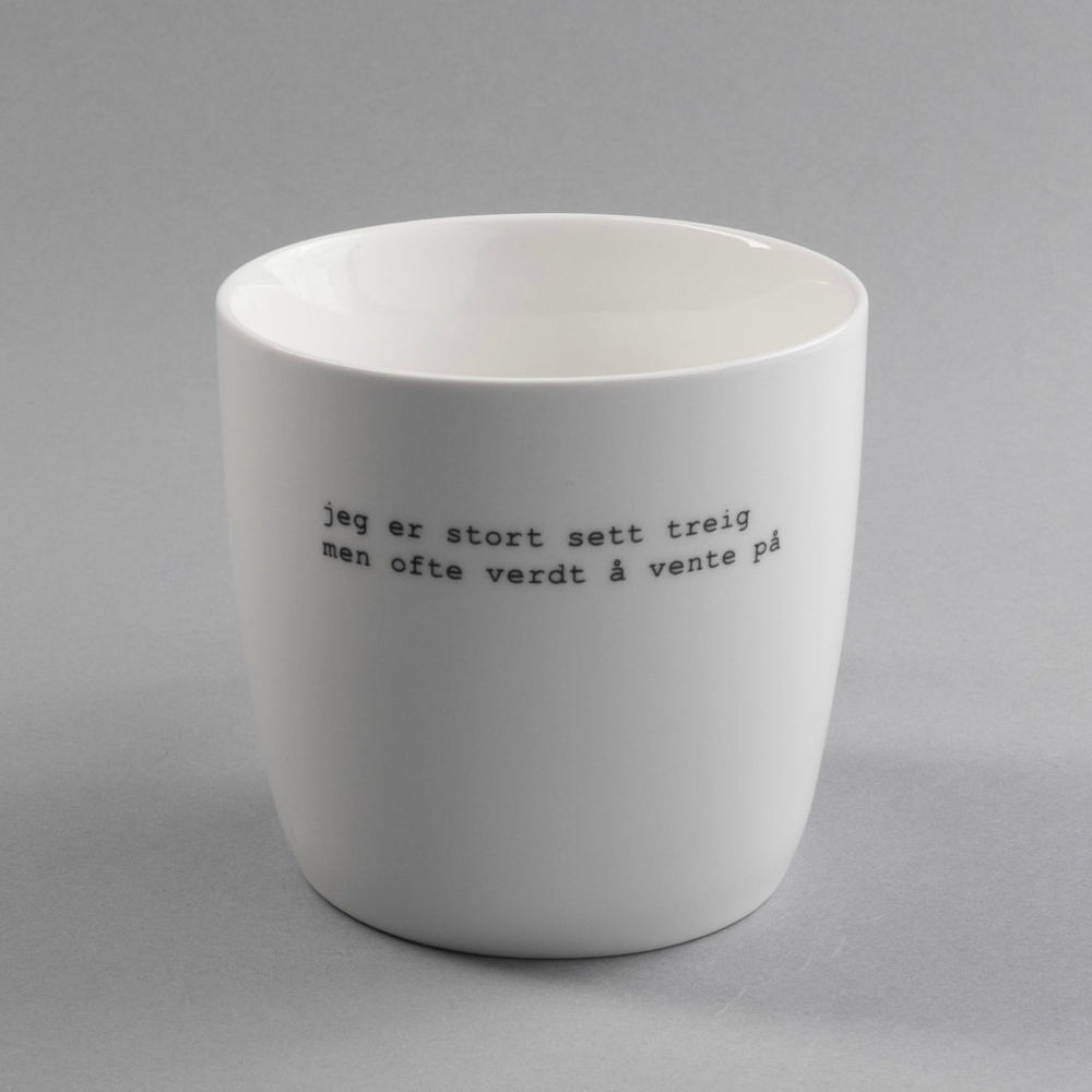 Krus "jeg er stort sett treig" by Trygve Skaug 300ml