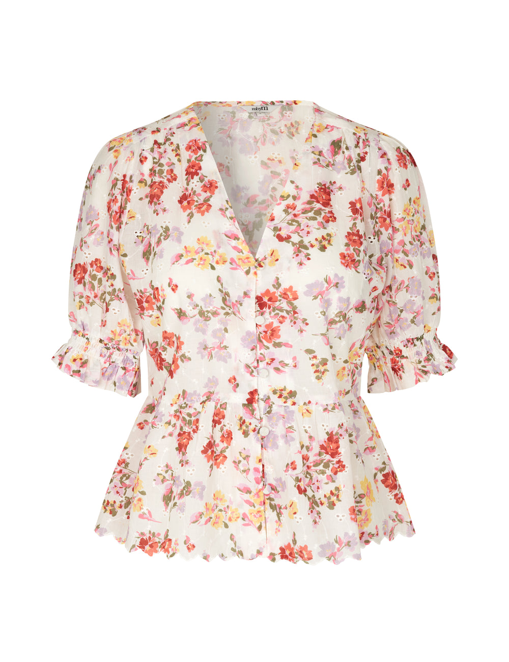 Mylora-M Roisin EMB Print Blouse Roisin Print Red
