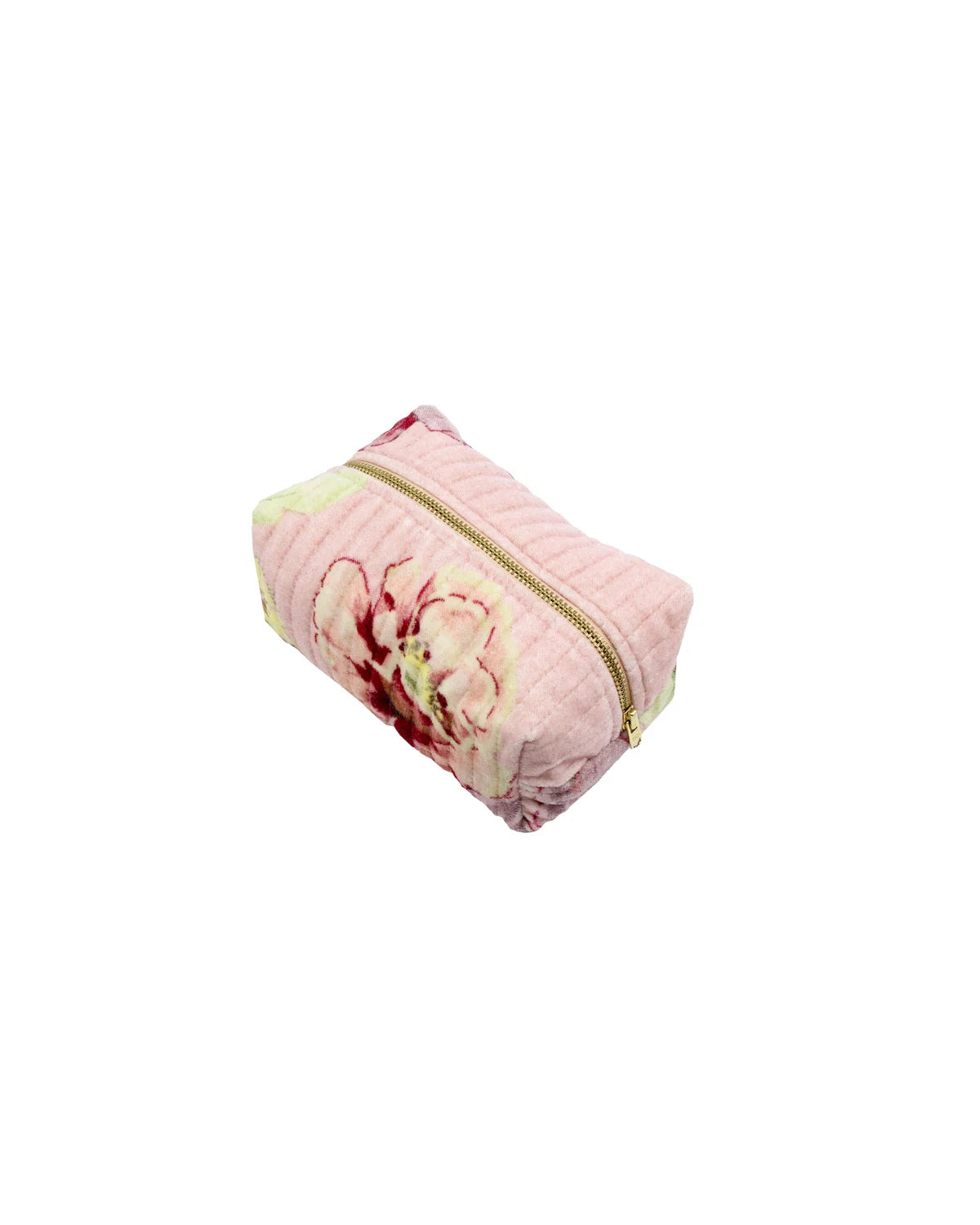 byTiMo Makeup Bag Velvet Pink Flower Vine - hvittrad.no