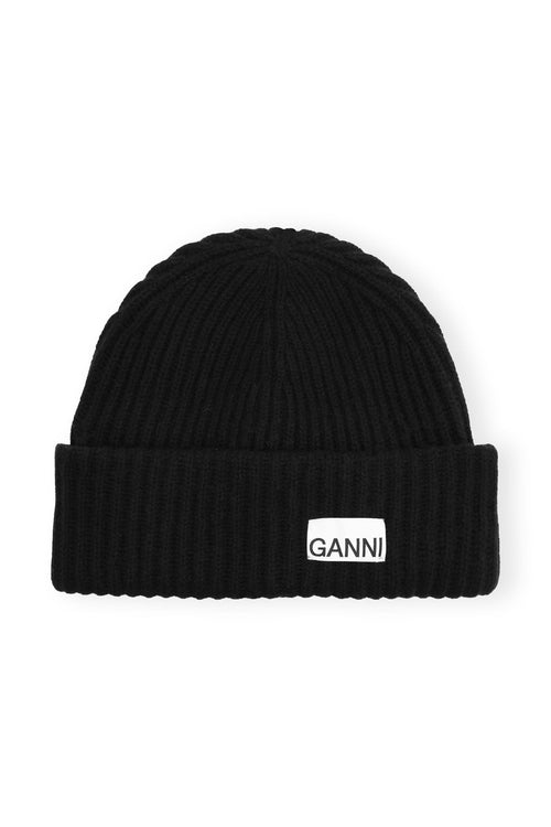 Structured Rib Beanie Black