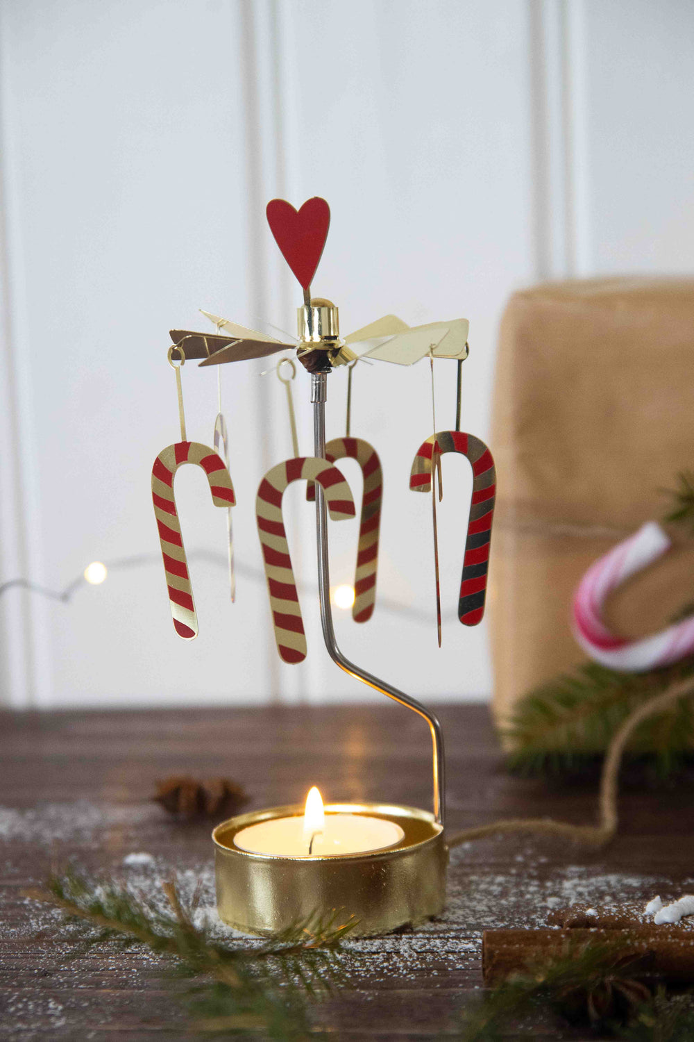 Angel Chime Candy Cane Gold
