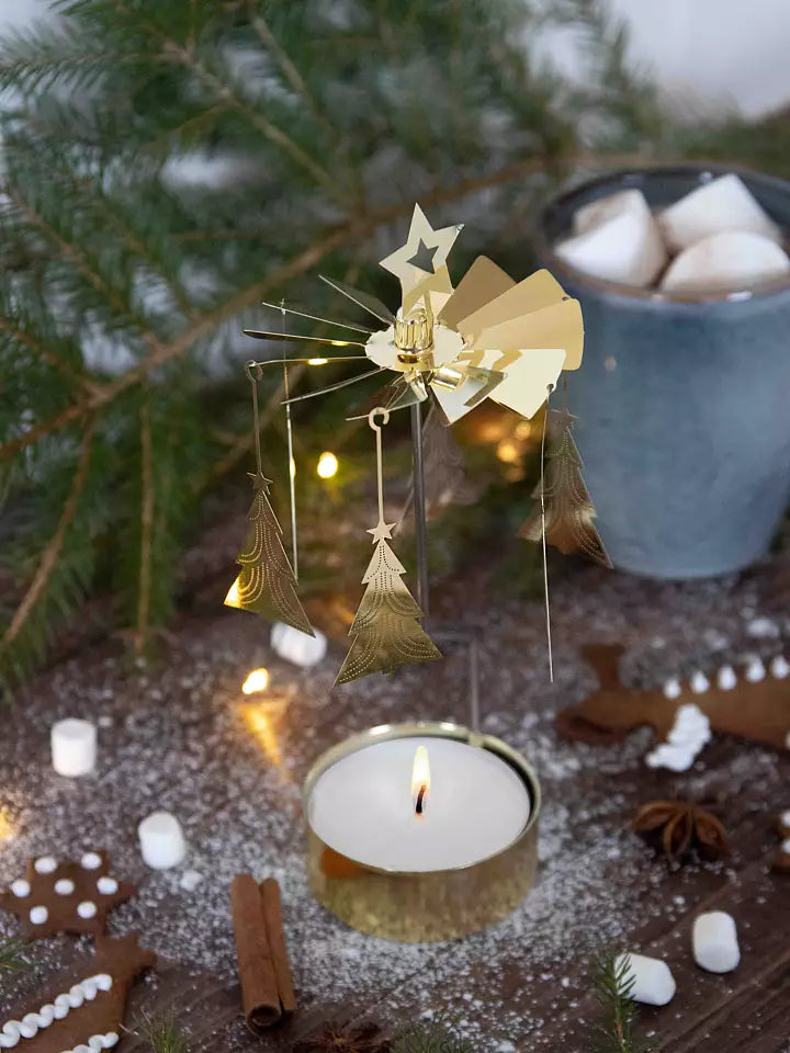 Angel Chime Medium Tree Bow Gold
