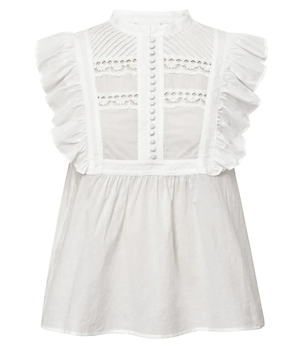 Gossia AgataGO Blouse Off-White - hvittrad.no