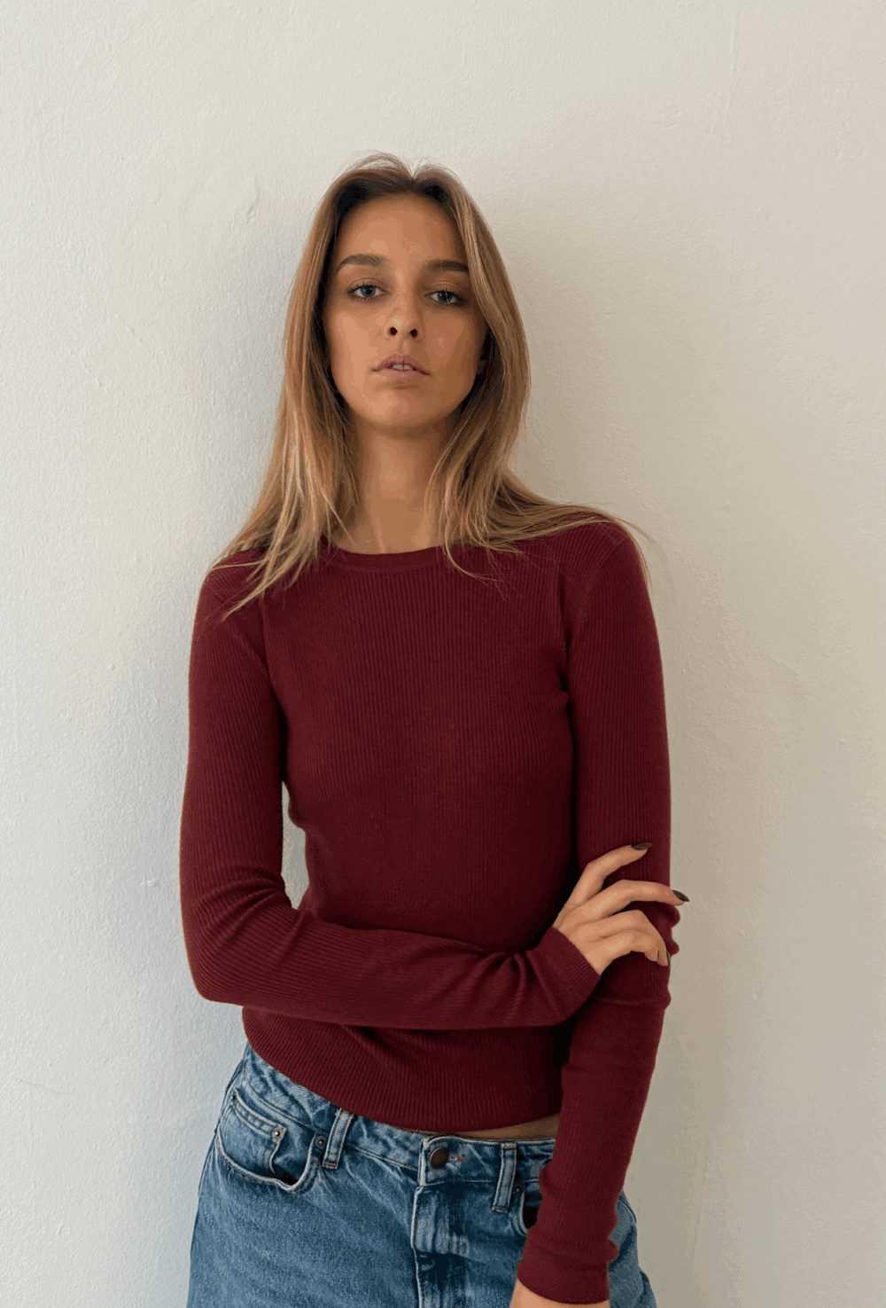 Bianca Knit Wine Red