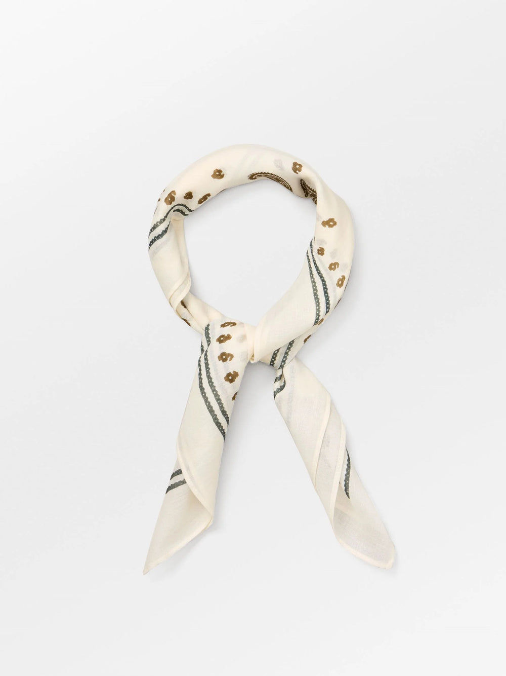 Bloom Paisley Cotta Scarf Birch White