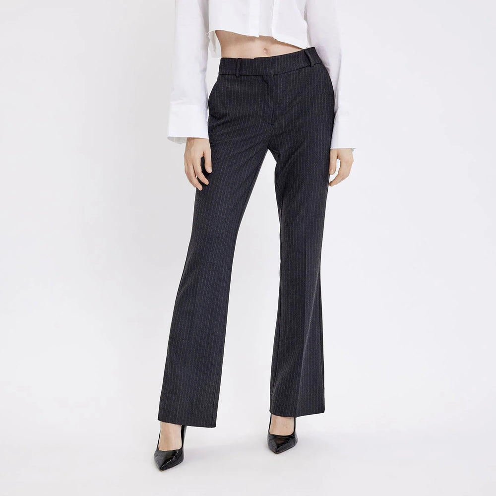 Clara 553 Charcoal Pinstripe