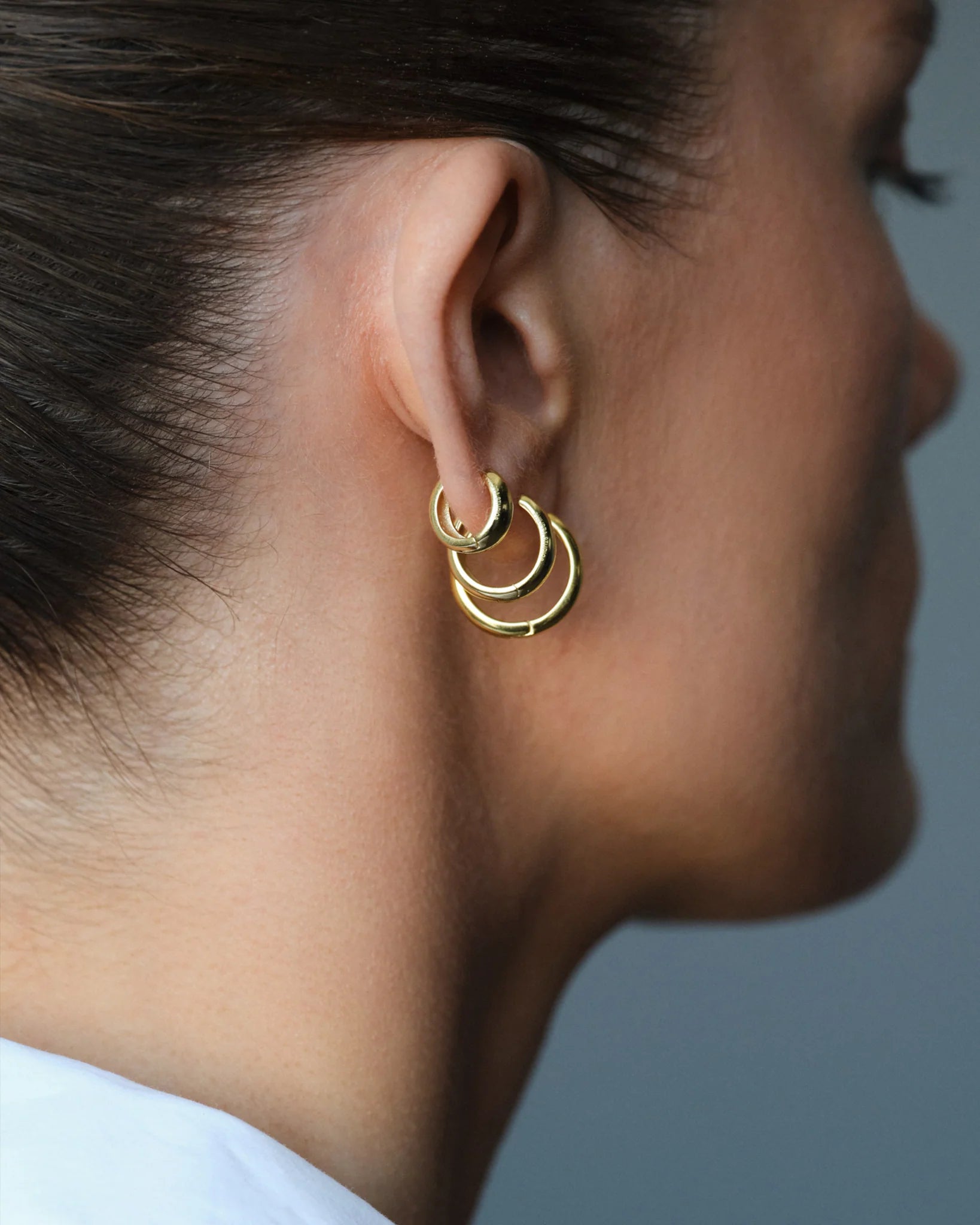 Philippa Studios Classic Hoops Large Gold - hvittrad.no