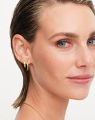 Philippa Studios Classic Satin Hoops Large - hvittrad.no