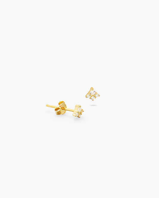 Philippa Studios Coco Ørepynt Gold Plated Silver - hvittrad.no