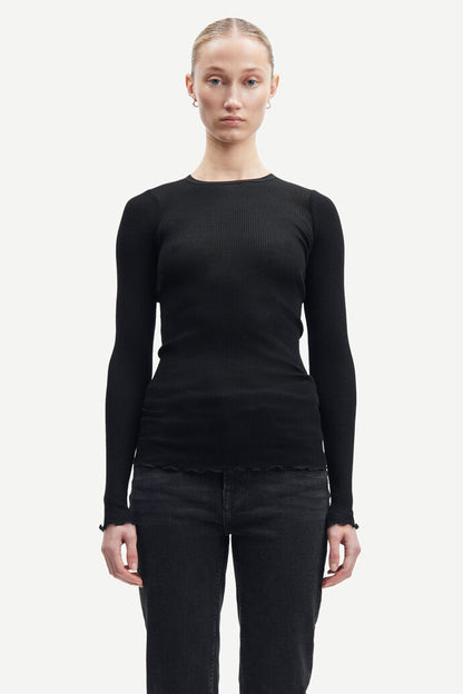 Doudo T-Shirt LS 13020 Black