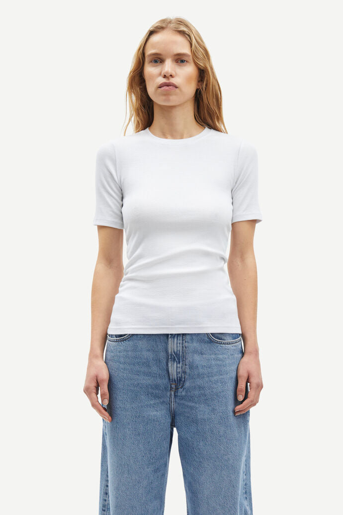 Samsøe Samsøe Saalexo T-Shirt 7542 White - hvittrad.no