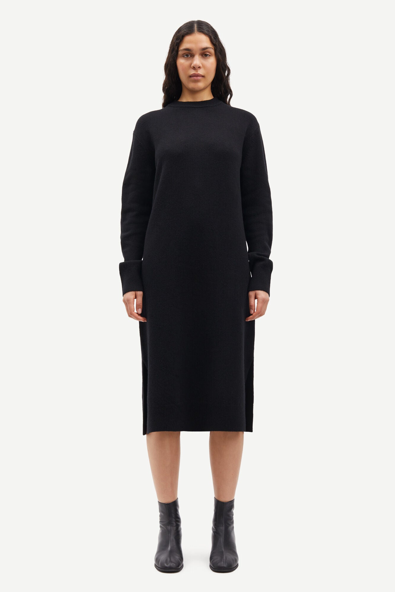 Samsøe Samsøe Sacharlotte Knit Dress 15010 Black - hvittrad.no