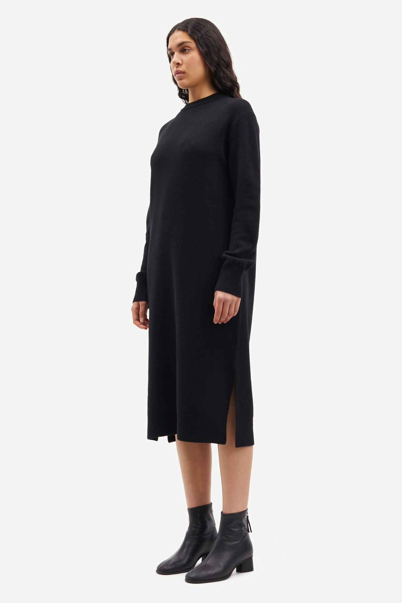 Samsøe Samsøe Sacharlotte Knit Dress 15010 Black - hvittrad.no
