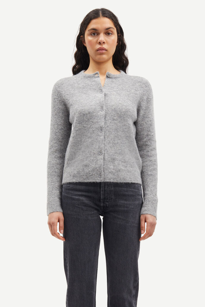 Nor Short Cardigan 7355 Grey Mel.