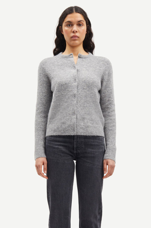Nor Short Cardigan 7355 Grey Mel.