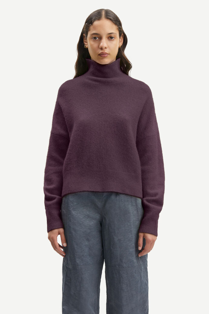 Samsøe Samsøe Nola T-N 7355 Plum Perfect - hvittrad.no