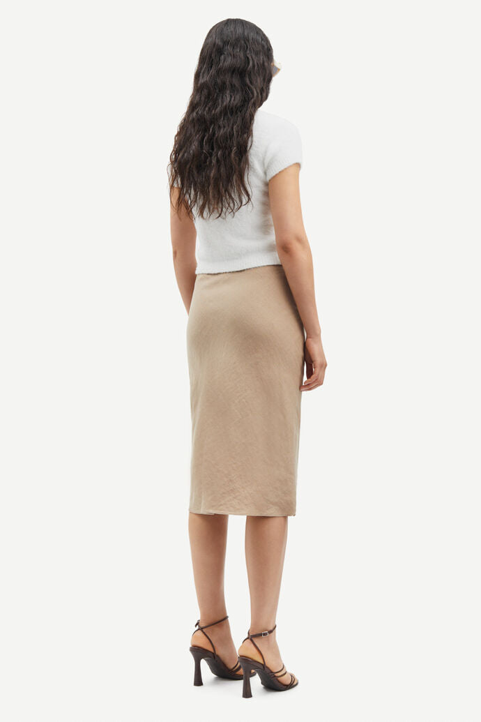 Samsøe Samsøe Saagneta Skirt 14329 Chinchilla - hvittrad.no