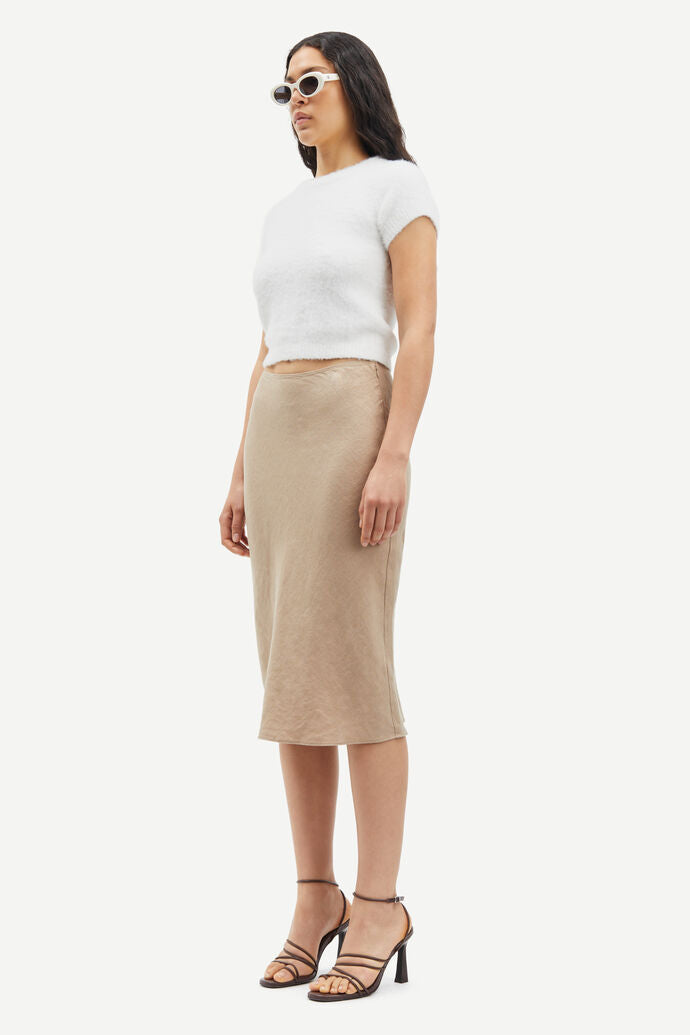 Samsøe Samsøe Saagneta Skirt 14329 Chinchilla - hvittrad.no