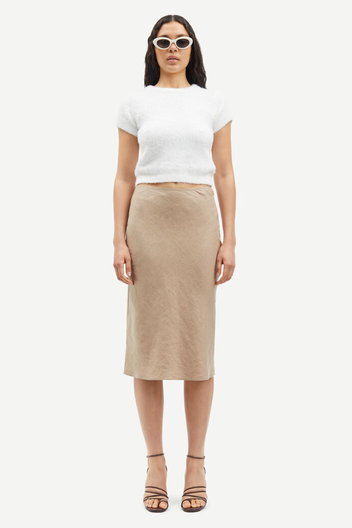 Samsøe Samsøe Saagneta Skirt 14329 Chinchilla - hvittrad.no