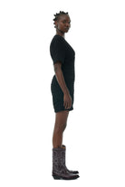 Ganni Textured Suiting Mini Dress Black - hvittrad.no
