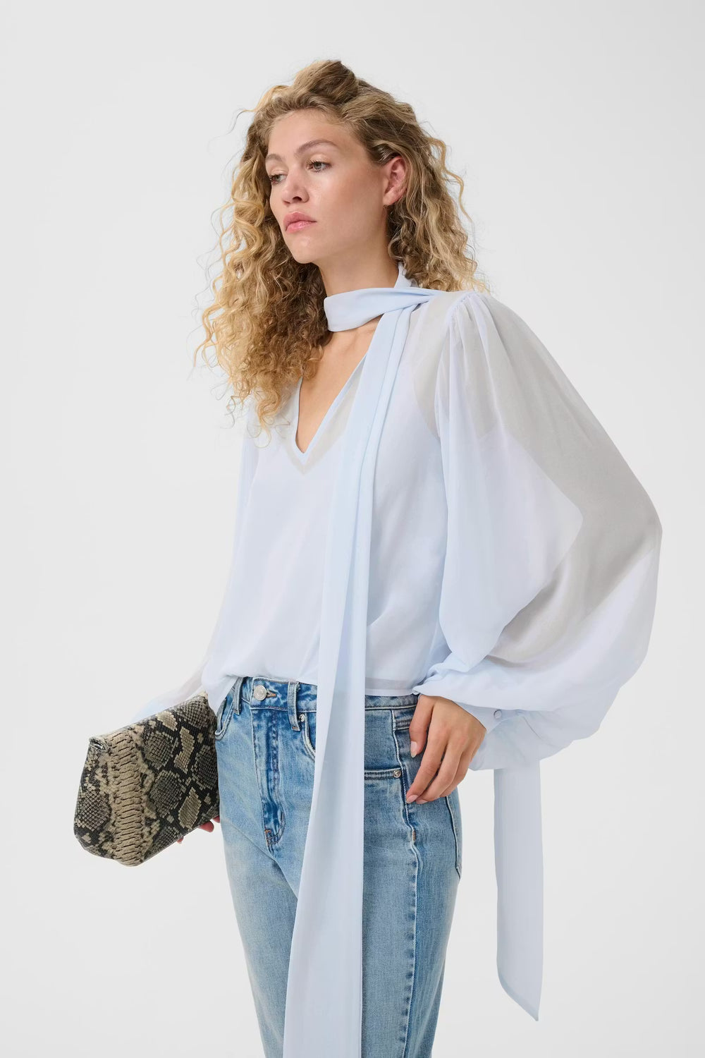 GZzurina Blouse Blue Finch