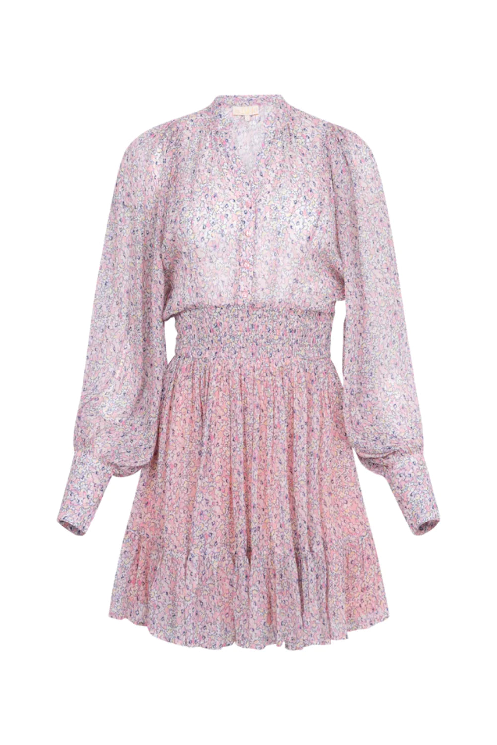 ByTiMo Georgette Mini Dress Vintage Daisies - hvittrad.no